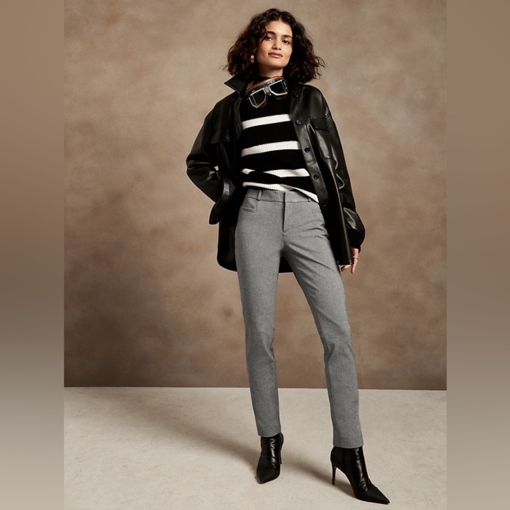 Banana Republic Sloan Gray Straight Leg Pants size 4 women